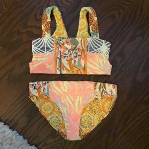 Reversible girls swimsuit